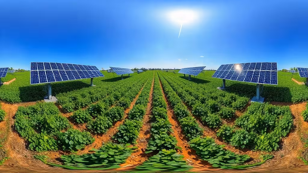 Agrivoltaïsme : avantages et inconvénients visibles sur une parcelle cultivée sous panneaux solaires.