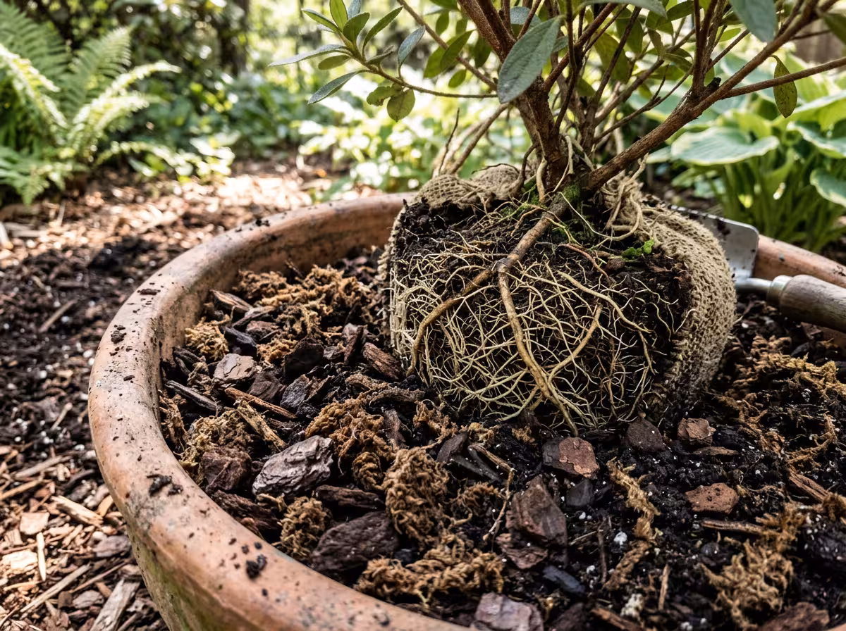 Préparation du sol acide pour plantation d'azalée