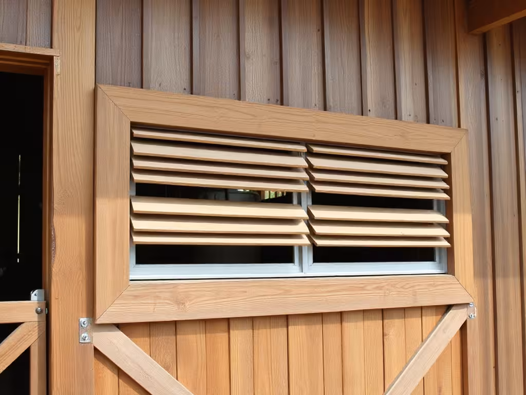 Système de ventilation naturelle sur façade de bâtiment d'élevage