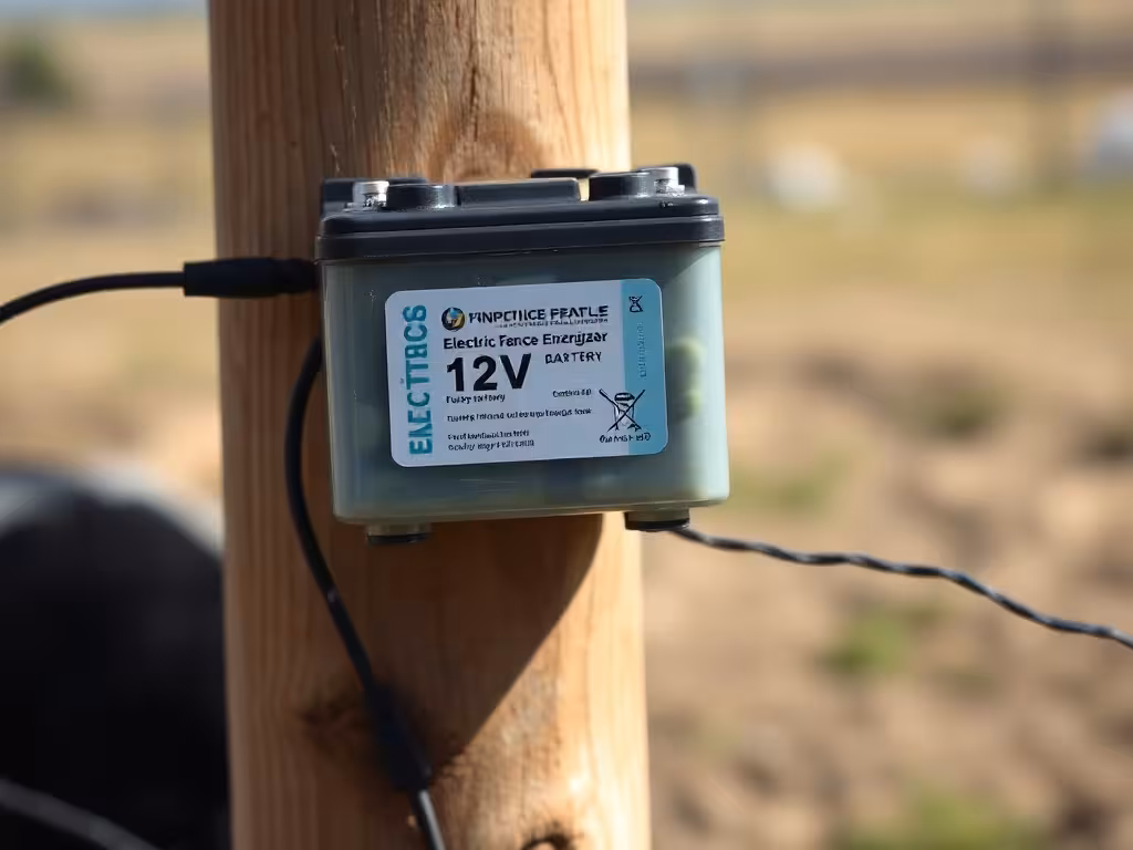 Électrificateur de clôture avec batterie 12V et connexion mise à terre