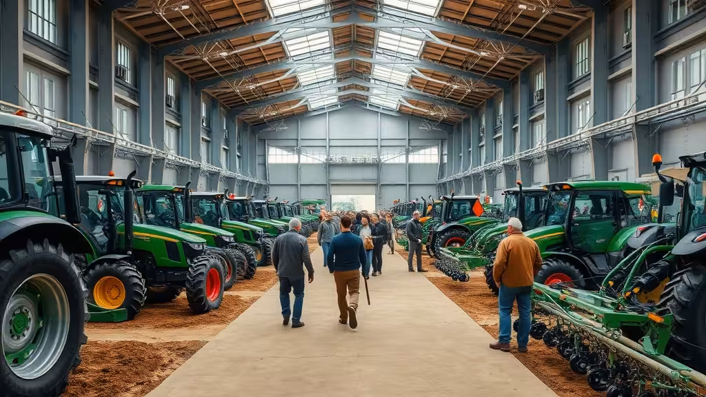 Vue d’ensemble pour préparer sa visite de salon agricole et comparer les matériels.