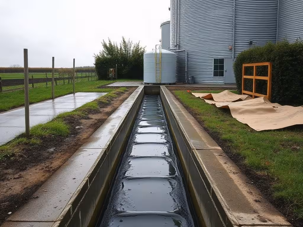 Gestion des jus d’ensilage autour d’un silo de stockage sécurisé
