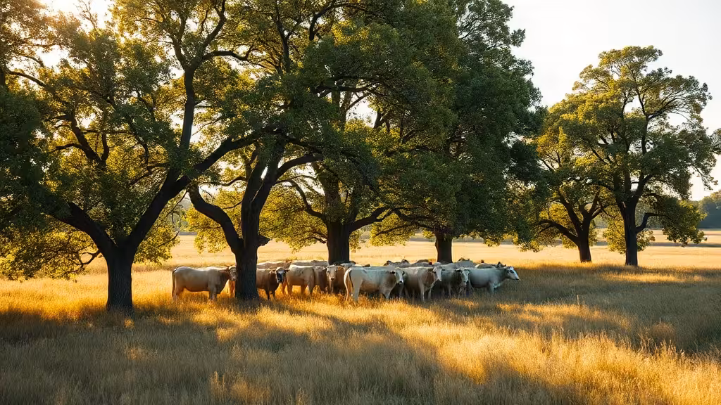 Vaches laitières à l’ombre près d’un abreuvoir pendant un épisode de stress thermique