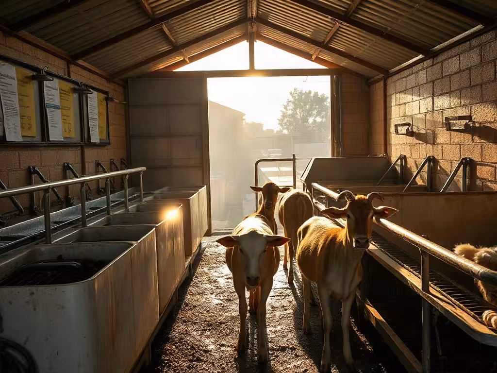 Vaches haletantes montrant des signes concrets de stress thermique en bâtiment