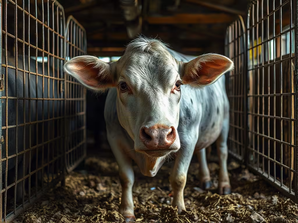 Contrôle du poids avant le dosage d’un vermifuge pour vache