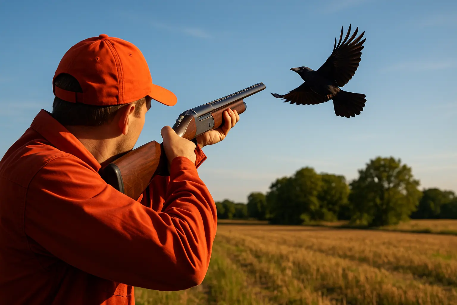Chasse corbeau : astuces contre corvidés méfiants