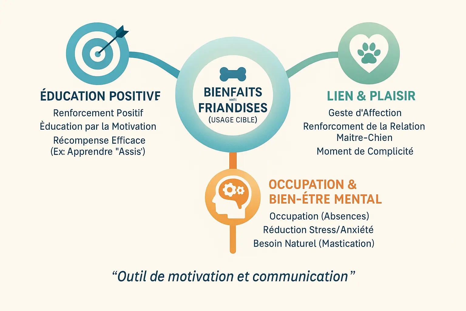 Infographie sur les bienfaits des friandises pour chiens